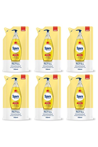 Sano SET 6 PIECES - Spark Lemon Hand Soap Liquid Refill 700ml