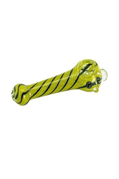 OEM Borosilicate Glass Pipe Yellow/Blue, 11.5 cm