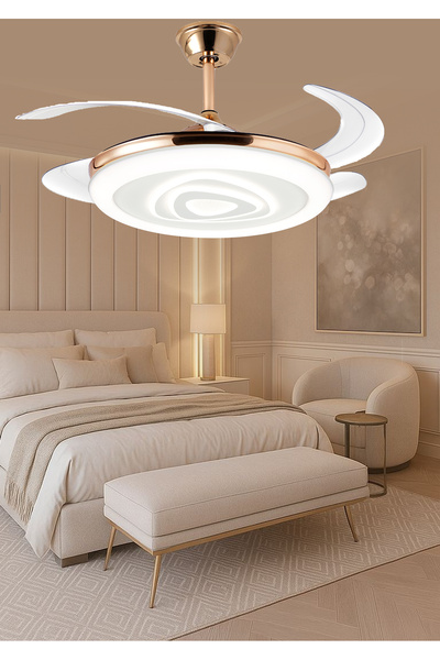 Alvina Aydınlatma Tavan Vantilatörü Pervaneli Avize Kumandalı Açılır-kapanır ...