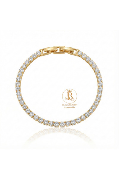 Black Season Tennis bracelet - white gold - 6 mm |