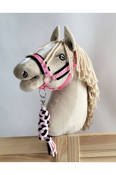 Other Set Hobby Horse: Căpăstru A3 cu blană neagră + lesă din frânghie - negr...
