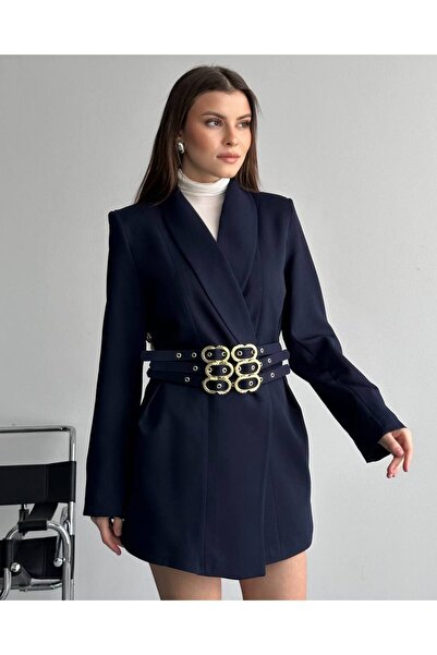 moda çağdaş Premium Quality Blazer Jacket with 3 Belt Designs