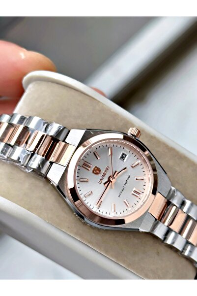 Raymond Rose Gold Gümüş Renk Minimal Kasa Orjinal Model Çelik Kadın Kol Saati...