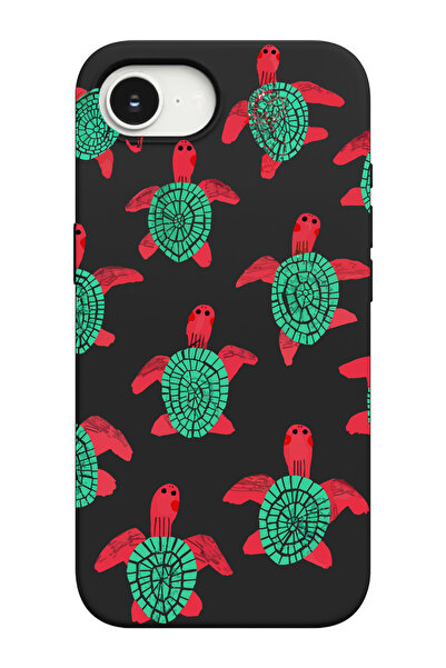 shoptocase غطاء هاتف متوافق مع آيفون 16E بنمط السلحفاة البحرية مع بطانة من ال...