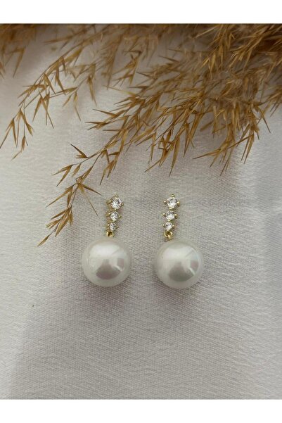 XUPING JEWELRY Minimal İnci Detaylı Xupıng Çelik Küpe
