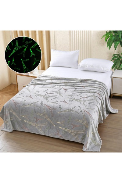 trendyhome Fluffy Glow-in-the-Dark Blanket – 200x220 cm