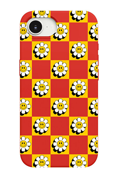 shoptocase غطاء هاتف متوافق مع آيفون 16E بنمط زهرة الأقحوان وتصميم داخلي من ا...