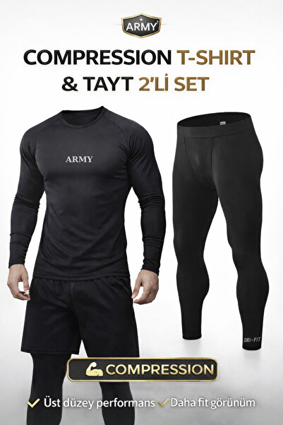 Tayzon 2' Li Compression Довга футболка Фітнес і спортзал Body Prof Легінси D...