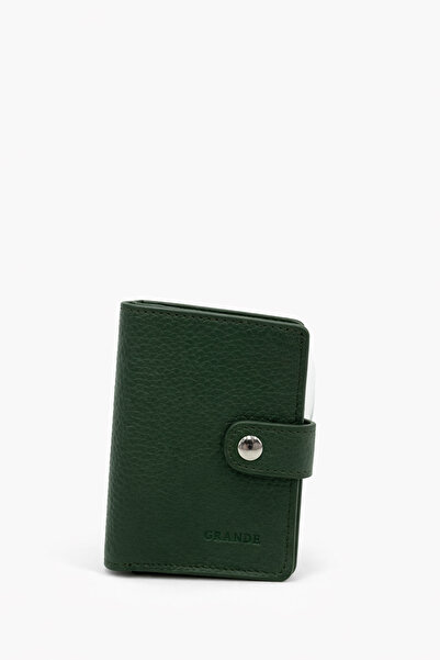 Grande Mechanical Wallet Genuine Leather Green 789