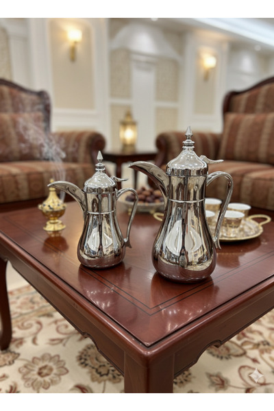 ABAREEK Saudi silver coffee pot, 0.7 liter capacity, 0.5 liter capacity, stai...