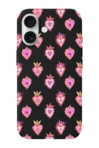 shoptocase حافظة هاتف آيفون 17 بتصميم قلب جميل من الجلد المدبوغ من الداخل