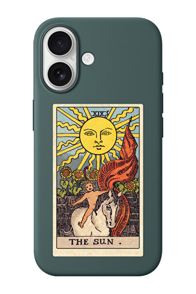 shoptocase حافظة هاتف آيفون 17 من الجلد السويدي بنمط التاروت الشمسية