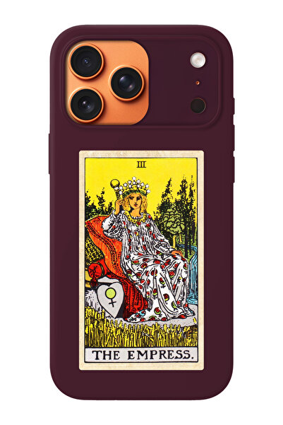 shoptocase iPhone 17 Pro Max Uyumlu The Empress Desenli İçi Süet Lansman Tele...