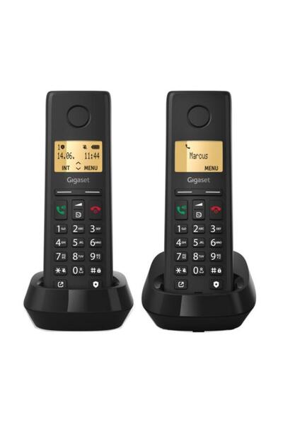 GIGASET Telefon fără fir Pure 200 Duo Negru