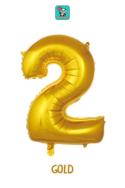 Bunloon Gold Renk 2 Rakam Folyo Balon 76 cm Doğum Günü Parti Süsleme