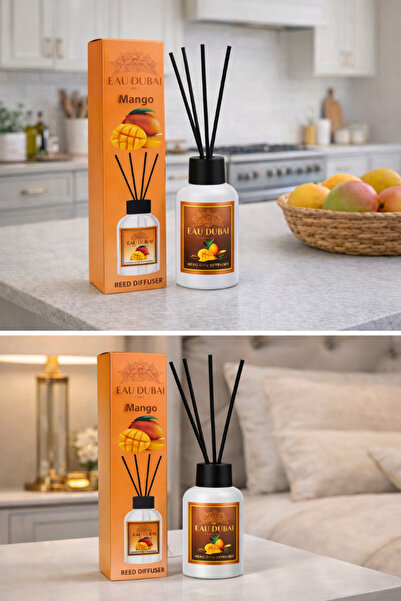 Eau Dubai Mango - Luxury Reed Diffuser with Mango Scent 110 ml | Fruity Elegance