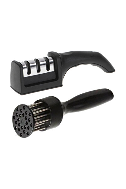 UNİBOX Meat Tenderizer and Manual Knife Sharpener, 2 in 1 Kitchen Set