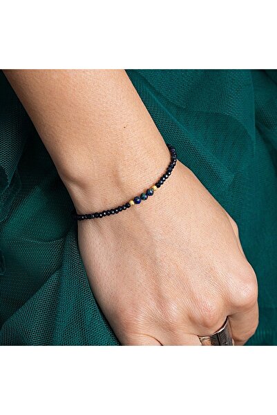 Ezera Lalit Bracelet with Blue Jade Semi-Precious Stones