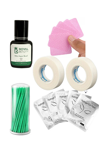 Royal Pachet Profesional Extensii Gene cu Adeziv Ultra Super Bond 10 ml și Co...