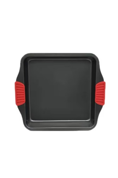 Kitchen Design Lab Karbon Siyah Çelik Orta Boy Fırın Tepsisi 24 x 30 x 7 cm -...