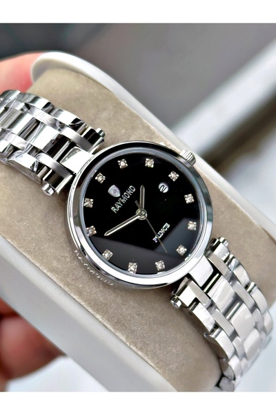 Raymond Silver Color Sports Steel Band Original Women's Wristwatch + Bracelet...