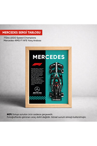 HOMEPACK Mercedes F1 LEGO Sergi Çerçevesi, Sergi Tablosu, Speed Champions W15...