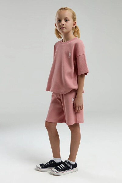 U.S. Polo Assn. Girl child bermude set - retro pink