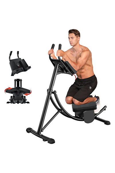 Fitness World Foldable abdominal exercise machine 180-degree rotating seat, d...