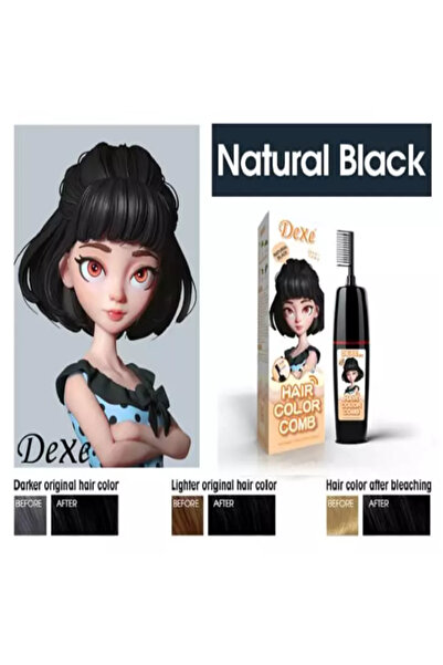 Dexe Doğal Siyah Saç Renklendirici Şampuan Taraklı 200 ml