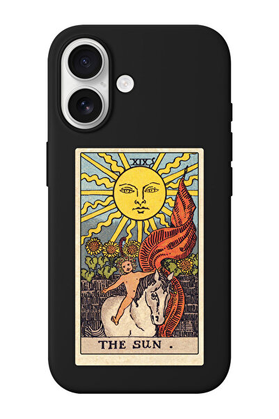 shoptocase حافظة هاتف آيفون 17 من الجلد السويدي بنمط التاروت الشمسية