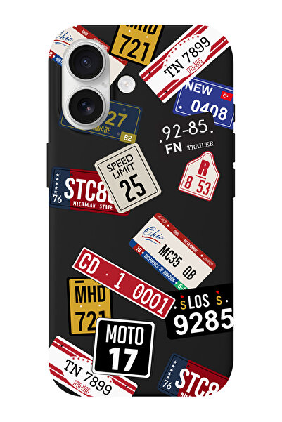 shoptocase iPhone 17 Tickets Desenli İçi Süet Lansman Telefon Kılıfı