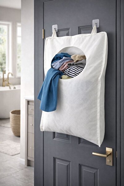 greenline Kapı Arkası Askılı Çamaşır & Oyuncak Saklama Torbası – Alt Fermuarl...