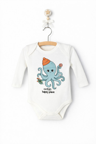 Fındık Body Bebe, 100% Bumbac, Ocean Happy Place