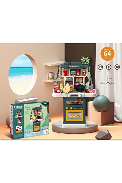 trendyhome Children's Kitchen, real water circuit, oven and hob, sounds and l...