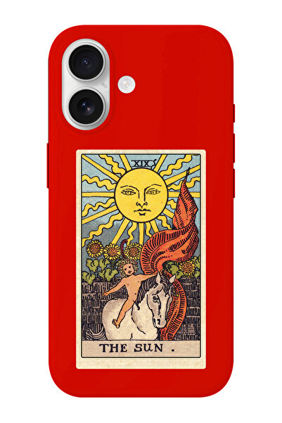 shoptocase حافظة هاتف آيفون 17 من الجلد السويدي بنمط التاروت الشمسية