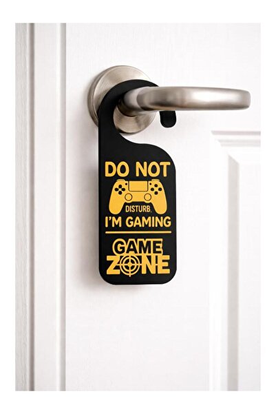 MisterionStudio Gamer Kapı Askısı – Do Not Disturb I’m Gaming Kapı Tabelası
