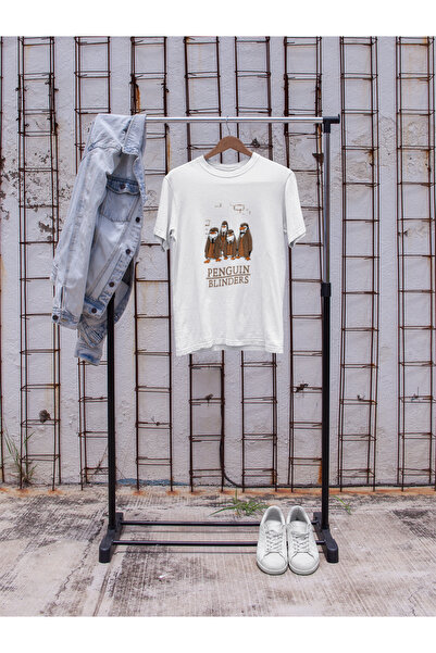 MG Penguin Blinders Printed Circular Neck Cotton Oversize Short Sleeve Unisex...