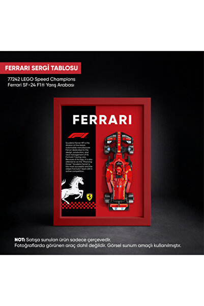 Ferrari F1 LEGO Exhibition Frame, Exhibition Table, Speed Champions SF-24 (77242) 21X30 cm F001