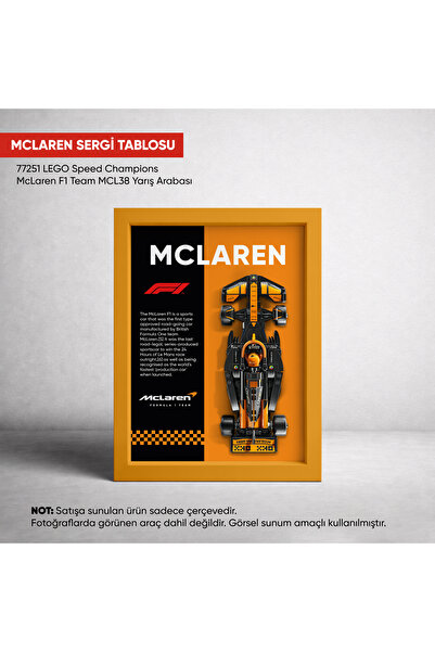 BERRAVIA Mclaren F1 LEGO Sergi Çerçevesi, Sergi Tablosu, Speed Champions MCL3...