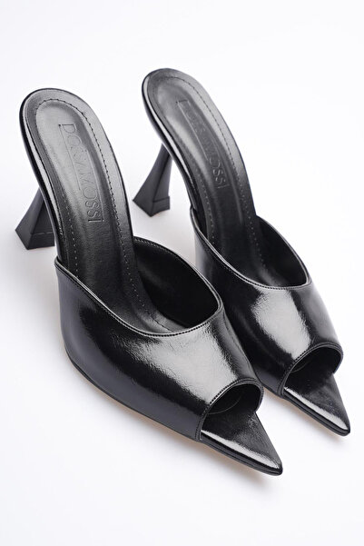 AleWomen Чорні матові туфлі на підборах 9 см з гострим носком для жінок