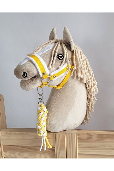 Other Set Hobby Horse: Căpăstru A3 cu blană albă + lesă din frânghie - alb și...