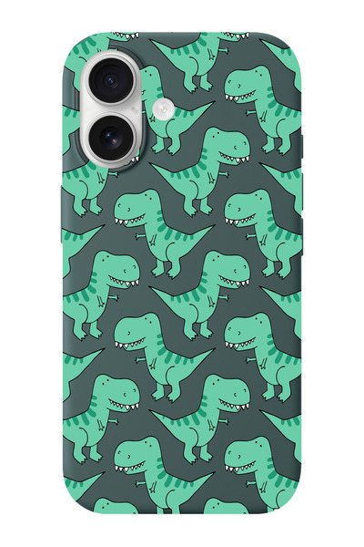 shoptocase iPhone 17 Dinosaur Patterned Suede Inside Launch Phone Case