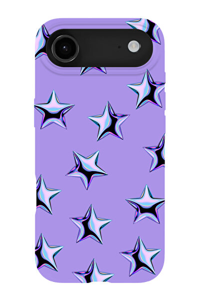 shoptocase حافظة هاتف متوافقة مع iPhone 17Air بنمط النجوم الأرجوانية من الداخ...