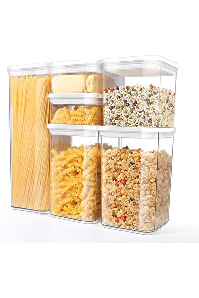 GGEROU مجموعة حاويات تخزين طعام محكمة الإغلاق بأغطية قابلة للقفل، 6 قطع، لتنظ...