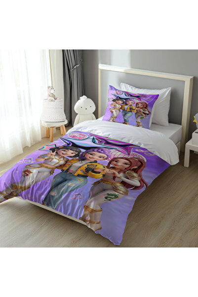Şen Dekorasyon Huntrix Yıldız Girls' Duvet Cover Set
