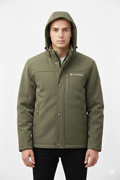 ECALAMODE Men's Fleece-Lined Water and Wind-Resistant Detachable Hooded Zip-U...
