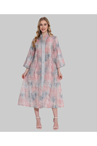 ASBB Elegant women's jalabiya combining pink and gray