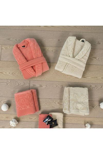 arashomecollection 10 Piece Bride Groom Family Bathrobe Set 100% Cotton Velve...