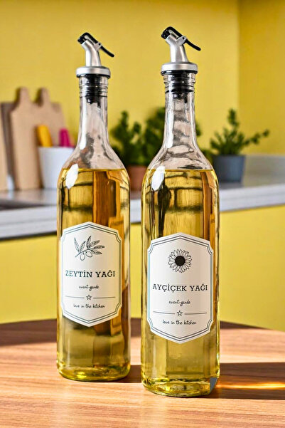 Woodcept. عبوة من قطعتين سعة 750 مل من زيت الزيتون وزيت دوار الشمس، زجاجة زيت...