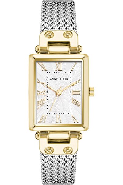 Anne Klein Women's Mesh Bracelet Watch, Silver/Gold, Modern